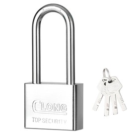 Padlock Security Lock Padlock with Key Padlock with Long Shackle 40mm for Sports Cabinets Luggage Compartment Luggage Storage Units Garage Doors