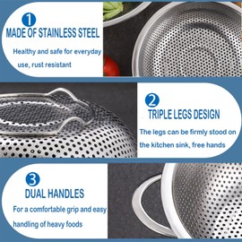 Stainless Steel Colander 22.5cm
