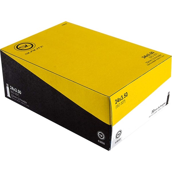 Sunlite Standard Schrader Valve Tubes, 24x3.5 SV32 FFW90mm