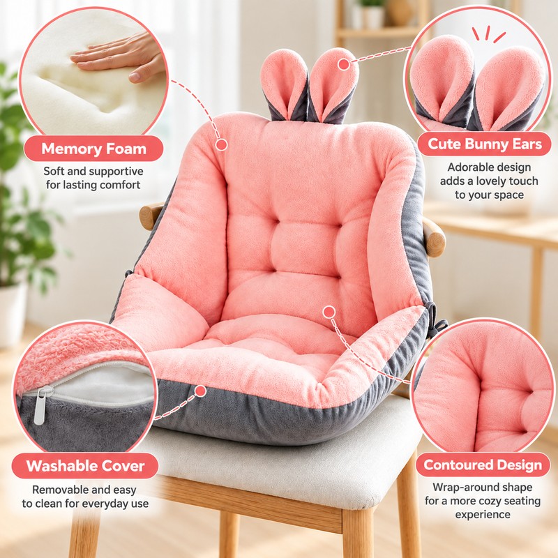 Ergonomic Memory Foam Seat Cushion for Sitting – Contoured Support