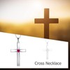 ONEFINITY Cross Necklace 925 Sterling Silver Origami Cross Birthstone Pendant