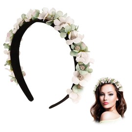 Headband Dirndl Flowers, Flower Hair Wreath, Flower Headband, Charming Hair Accessories for Dirndl, Ladies Girls Garland, Women's Girls Headpiece with Flowers for Wedding Carnival Theme Party