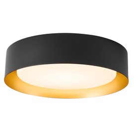 puncoll Flush Mount Ceiling Light 13-inch - Black Ceiling Lights - LED Close to Ceiling Light - Modern Ceiling Light Fixture for Bedroom Hallway C3948-BK