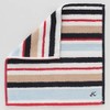 Kitamura 000208-0002-03 Women's Striped Towel Handkerchief Towel (Navy/100% Cotton) Handkerchief