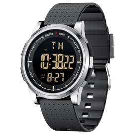 Affute Watches Men and Women’s Minimalist Sport 5 ATM Swimming Digital Waterproof Watch, Ultra Thin, Wide Angle Display, Rubber Strap, Wrist Watch for Boys, Girls, Minimalist