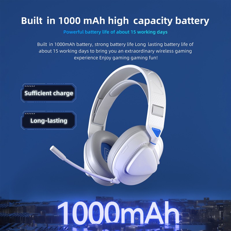 Wired Gaming Headset 2.4G Receiver Bluetooth 4 Modes Adjustable Headband