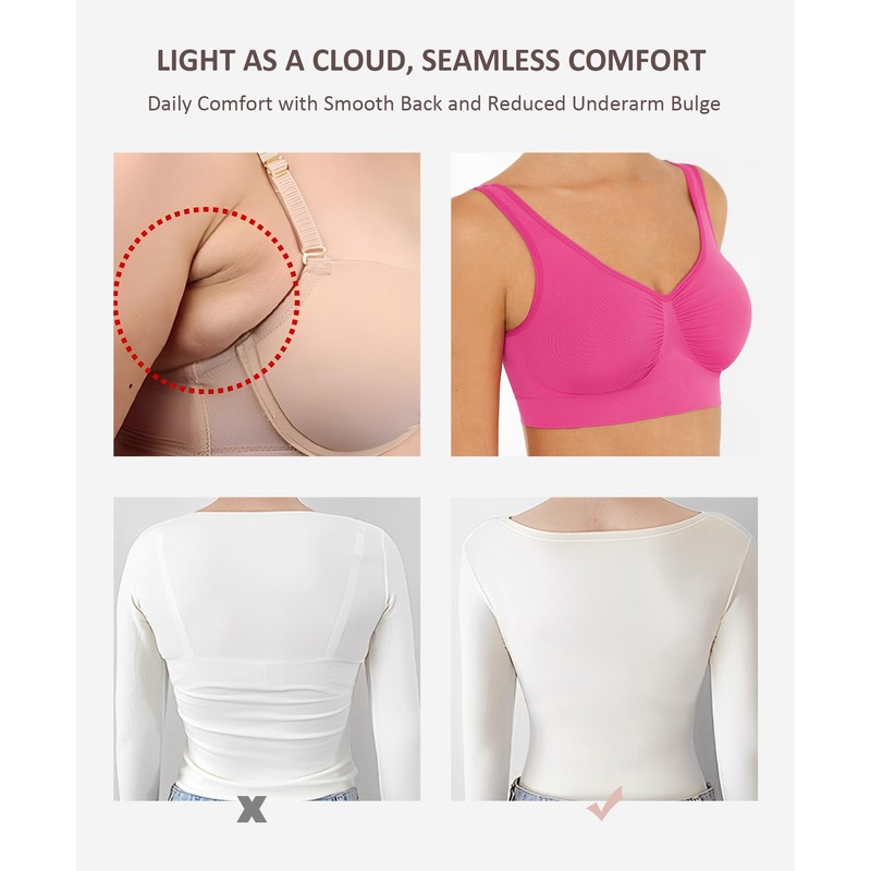 FeelinGirl FeelinGirl Bras for Women No Underwire Bralettes Seamless Sleep