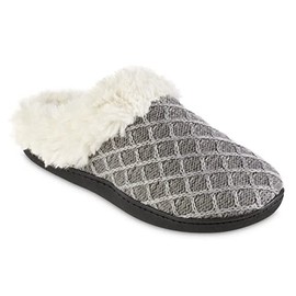 Women's Diamond Sweater Knit Clog Slippers