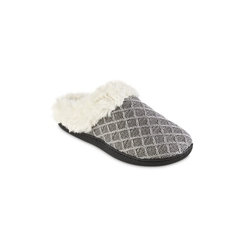 Women's Diamond Sweater Knit Clog Slippers