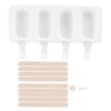 Molde para Helados, Molde De Silicona Con 4 Compartimentos para