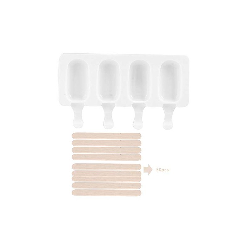 Molde para Helados, Molde De Silicona Con 4 Compartimentos para