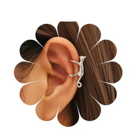 Inilbran Boho Cat Ear Cuff Wrap Earrings Vintage Cat Cartilage Cuff Earrings Gold Cat Cuff Earrings Minimalist Kitten Cat Non Piercing Earrings Jewellery for Women, Zinc, No Gemstone