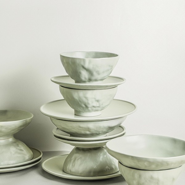 Stone by Mercer Project Nendo Stoneware Dinnerware Set, 16-Piece -
