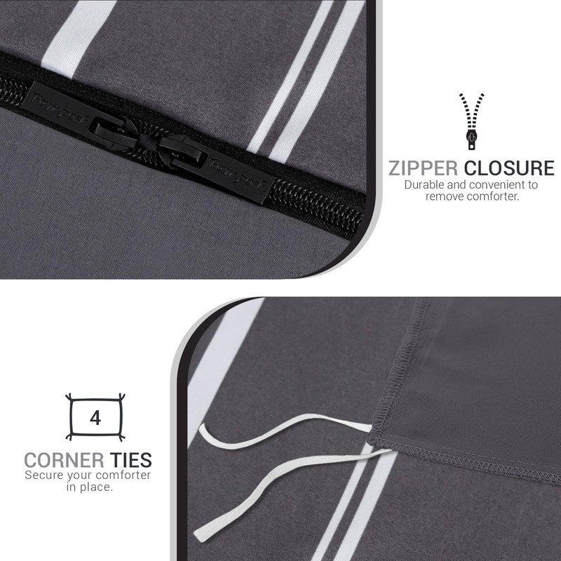 Pamposh Single Duvet Cover Set - Premium Brushed Microfiber Duvet