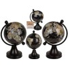 Decorative Globe, Plastic, Black, Approx. 8 x 10 x 15.5