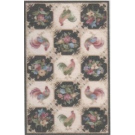 Needles N Minis 1:48, 1/4" Scale Dollhouse Miniature Area Rug approx 1-7/8" x 2-15/16" - 0001930