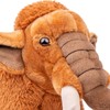 Simulation Mammoth Plush-Brown, 12.6" Mammuthus Primigenius Stuffed Animal,Soft Mammoth Plush