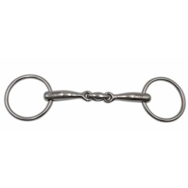 AMKA Snaffle Double Broken Solid Stainless Steel Thickness 16 mm Rings 65 mm