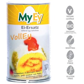 MyEy VollEy Egg Replacement 200 g - Full Egg Powder Vegan, Vegetable Alternative for Baking and Cooking - Egg Powder for a Vegan Diet