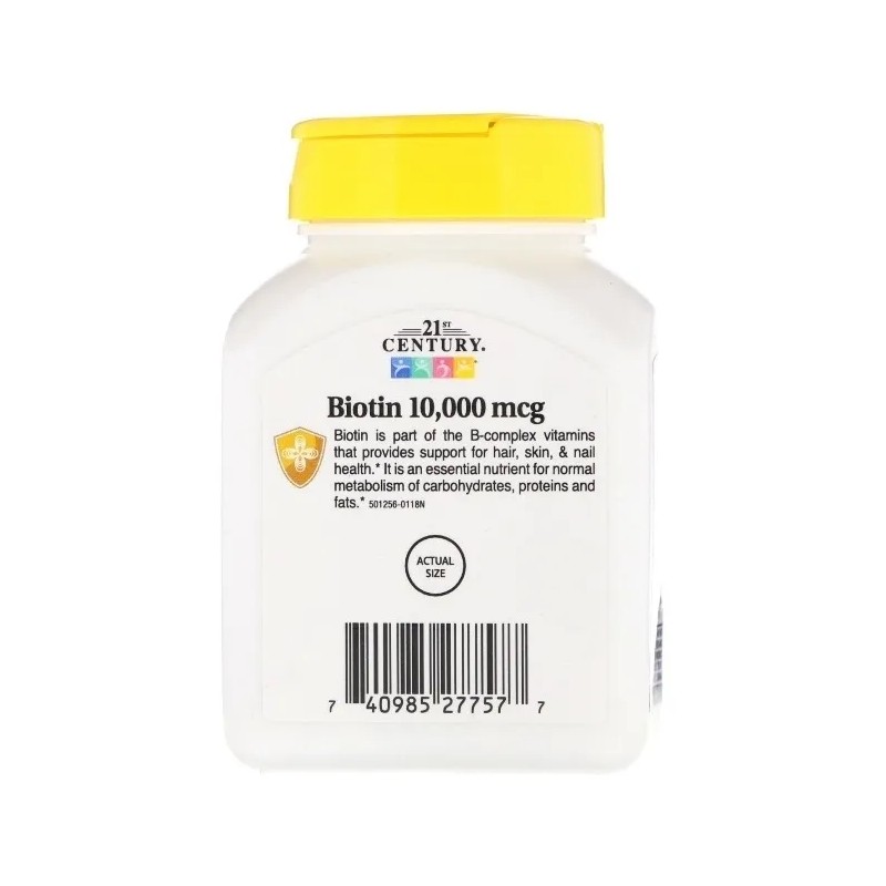 Biotina 000 Mcg 120 Tabletas Importadas Siglo Xxi Sabor Natrol