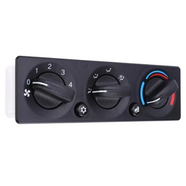 AOKAILI Q216012 Cab HVAC Temperature Control Panel Compatible with 2008-2015 Peterbilt 384,AC Air Conditioning Control Switch with 3 Knobs & 2 Buttons Q216012