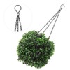 Solar LED Rattan Ball Lights Hanging Simulation Plastic Green Leaves
