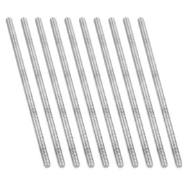 PATIKIL 1/4"-20 UNC 304 Stainless Steel Fully Threaded Rod, 10Pcs 5.9" Length Long Threaded Screw Right Hand Threads All Threaded Rod Studs for Anchoring Bolt, Clamps, Hangers and U-Bolts