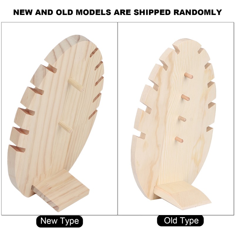 Wood Jewelry Display Stand Desktop Necklace Organizer Rack Storage Holder