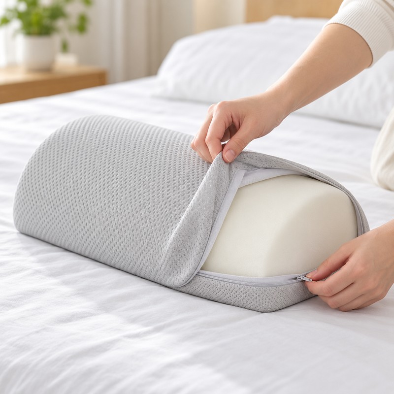 Memory Foam Lumbar Support Pillow for Reclining – Semi-Roll Back