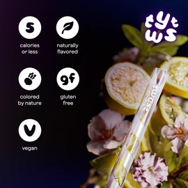 Twyst Wellness Powder Blend | Strawberry Meyer Lemon | Biodegradable Straws | Vegan, Plant-Based, Gluten-Free | Low Cal, No Added Sugar | W/Vitamins, Biotin, Adaptogens, & Electrolytes | 6 Count Box