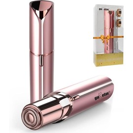 Facial flawless Hair Remove as Mother's Day Gifts(with 2 x Replacement Heads), Face Shaver for Women, Best Touch Hair Removal Device, Electric Upper Lip/Chin Razors for Women - Colour: Pink Facial Hair Remover