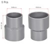 TOP-VIGOR 5Pcs PVC DWV Reducing Coupling, 40mm x 50mm Socket