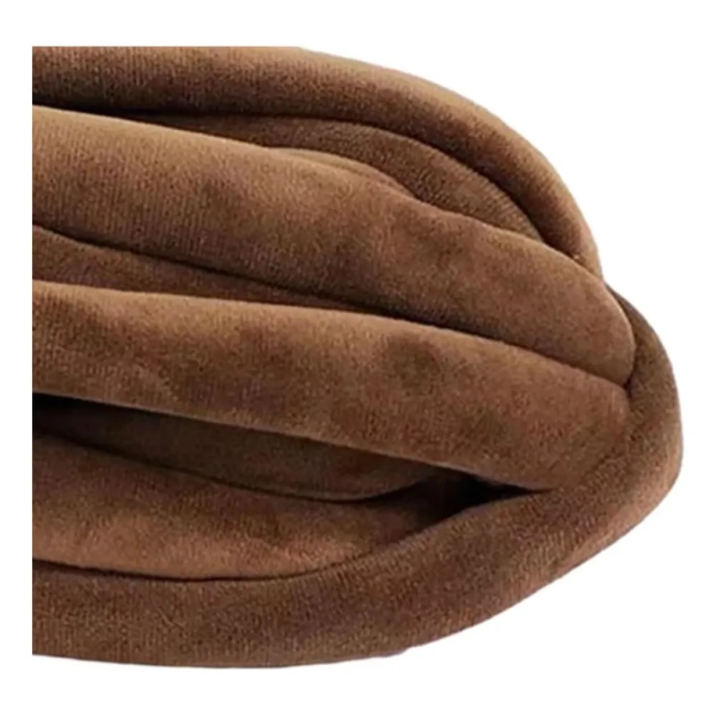 Hilo Grueso Y Voluminoso, Lavable A Mano, Hilo Tubular Café