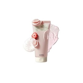 LIMPIADOR VEGANO CON CREMA BATIDA DDALVA Fresa + Vainilla | Para pieles apagadas, Limpiador facial hidratante, Brillo radiante, Niacinamida, Ácido hialurónico | Cuidado de la piel coreano, 200 ml