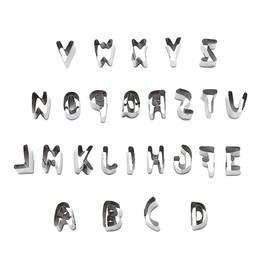 Paderno World Cuisine Alphabet Dough Cutters, 26-Piece Set