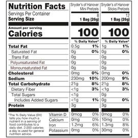 Snyder's of Hanover Variety Pack Pretzels, 20 Count 0.92 Oz