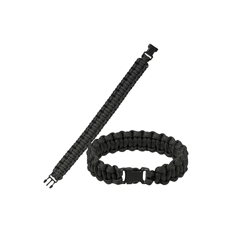 Mil-Tec Paracord Wrist Band 15mm Black size L