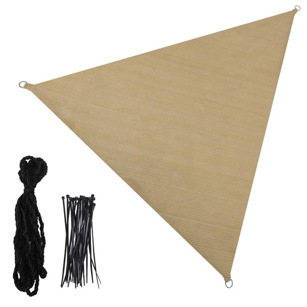 WODHMIEY Sun Shade Sail, Triangle Sun Shade Canopy, Breathable Sun