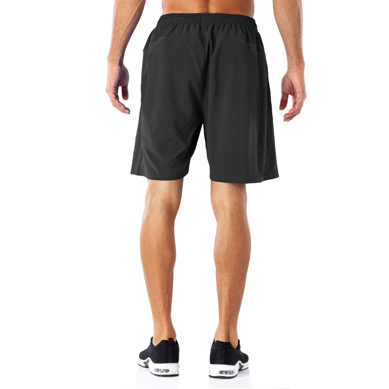 HMIYA Men's Sports Shorts Quick Drying Shorts with Zip Pocket,