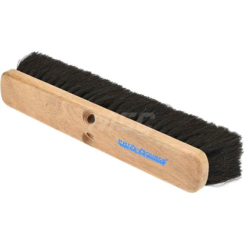 PRO SOURCE 16" Wide 100% Horsehair Push Broom Head, Handle
