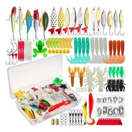 181 Pcs Kit De Cebos De Señuelos De Pesca Lure Profesional