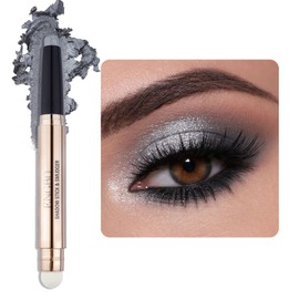 Enfuntins Cream Eyeshadow Stick, Long-Lasting, Crease-Proof Eyeshadow with Built-in Smudger Sliver Shimmer