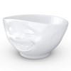 TASSEN XL Porcelain Bowl, Laughing Face Edition, 33 oz. White
