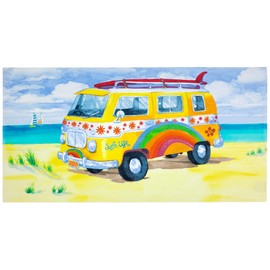 Beachland Surf Van Beach Towel 30 x 60 inch 100% Cotton Peace and Love Surfin USA Van Towel