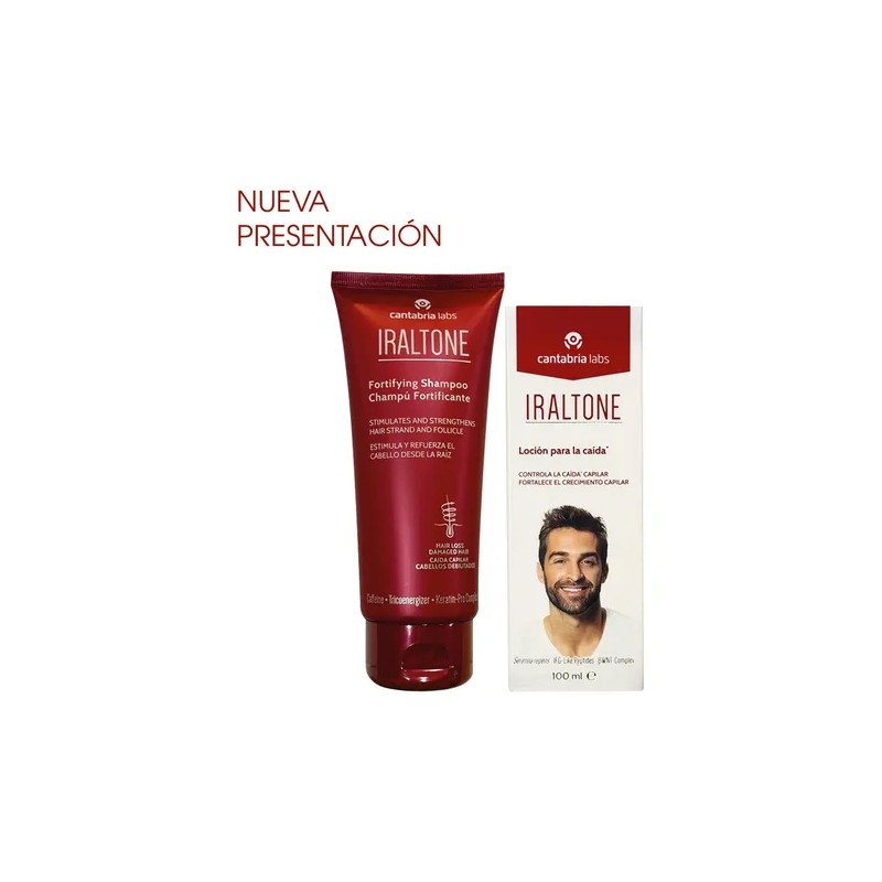 Kit Iraltone Shampoo Fortificante 200ml + Loción 100 Ml