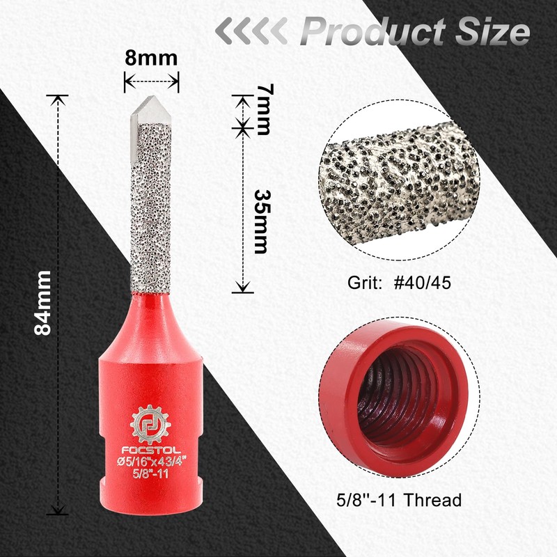 FOCSTOL Diamond Mortar Raking Bit - Mortar Router Bit with