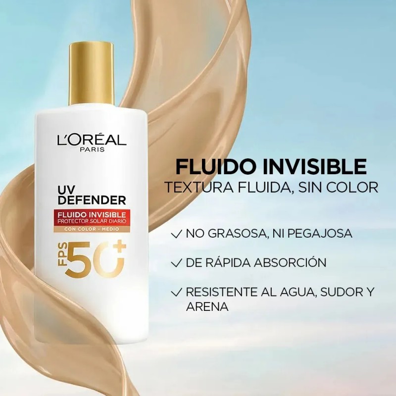 Oreal Paris Protector Solar Fluid Fps50 Defender 40ml