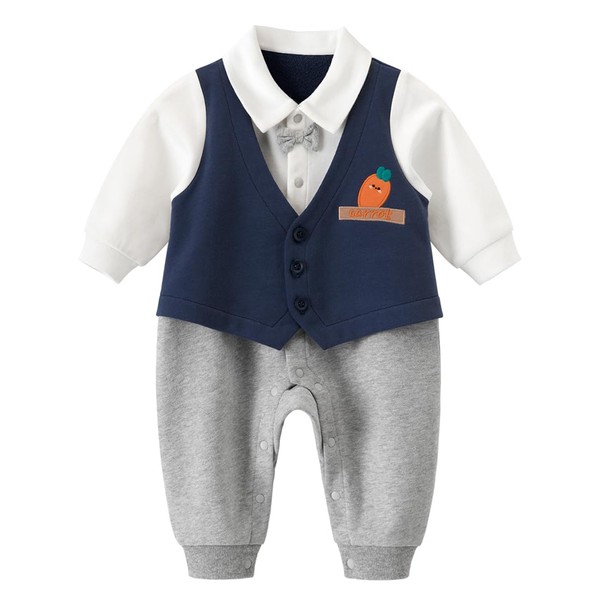 gurcooc Baby Boy Romper Gentleman Clothing Shirt with Bow Tie