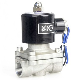 BACOENG 1/2"BSP DC12V Stainless Steel Electric Solenoid Valve N/C for Air Water Oil