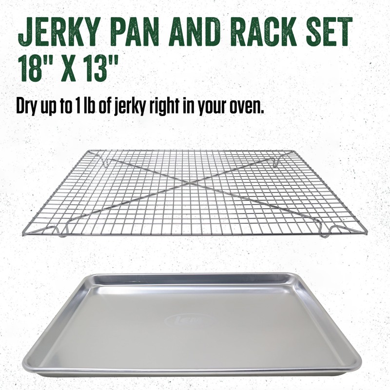LEM Products 18” by 13” Jerky Pan and Rack Set,